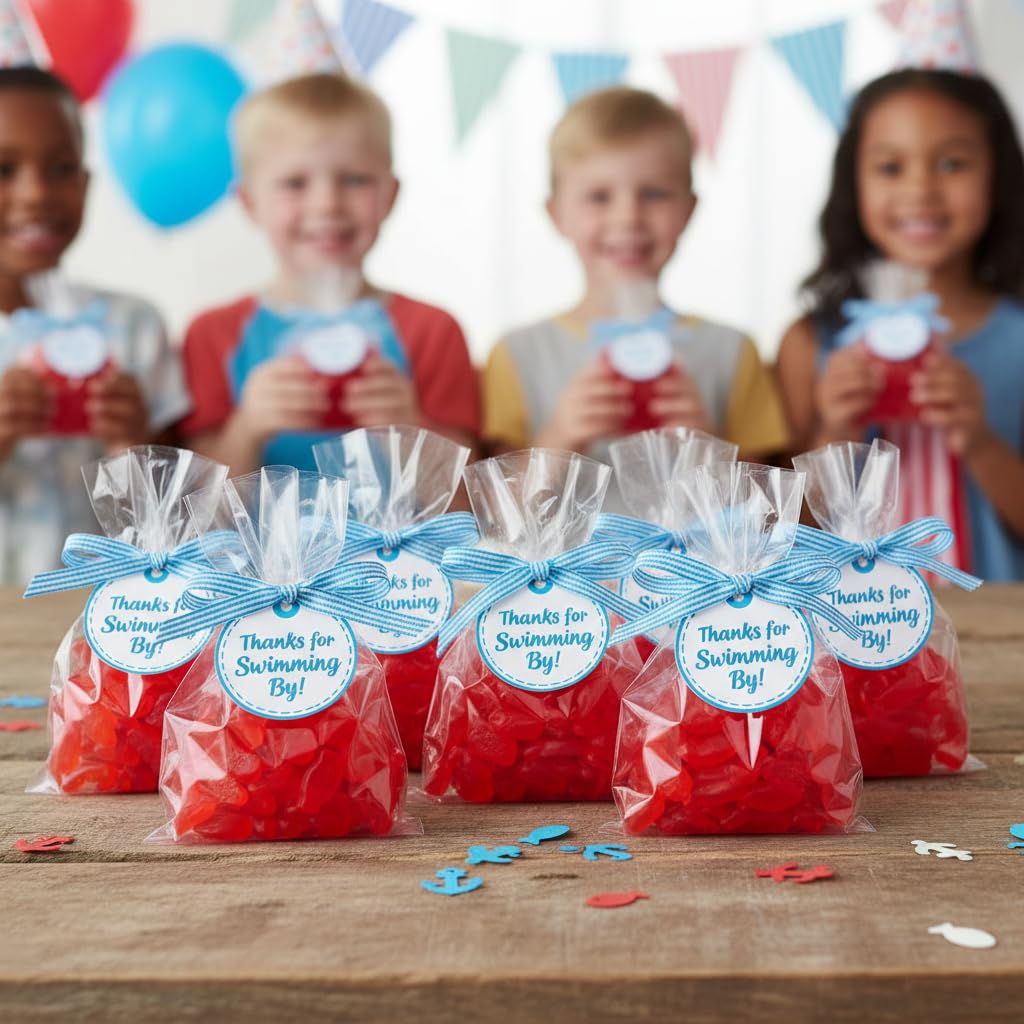 Yummy Chew hand holding mini SwedishFish to show size and portioning