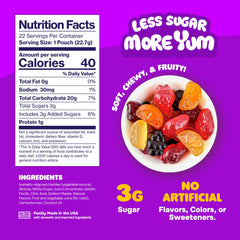 Yummy Tummies single sealed pouch close-up highlighting grab-and-go convenience
