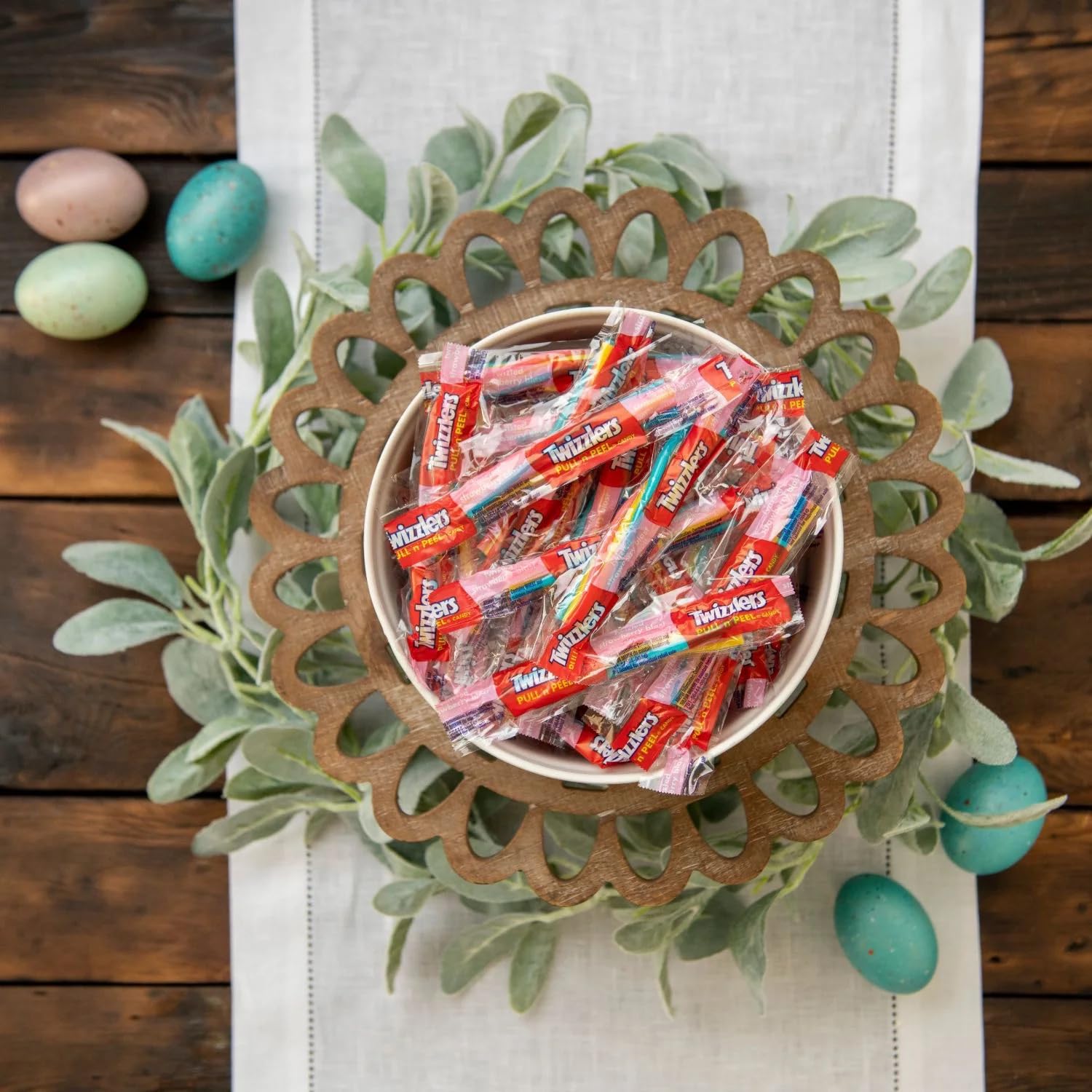 Yummy Chew Twizzlers displayed on party table, colorful addition to events