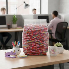 Yummy Chew Twizzlers peel-apart texture shown, playful and easy to eat