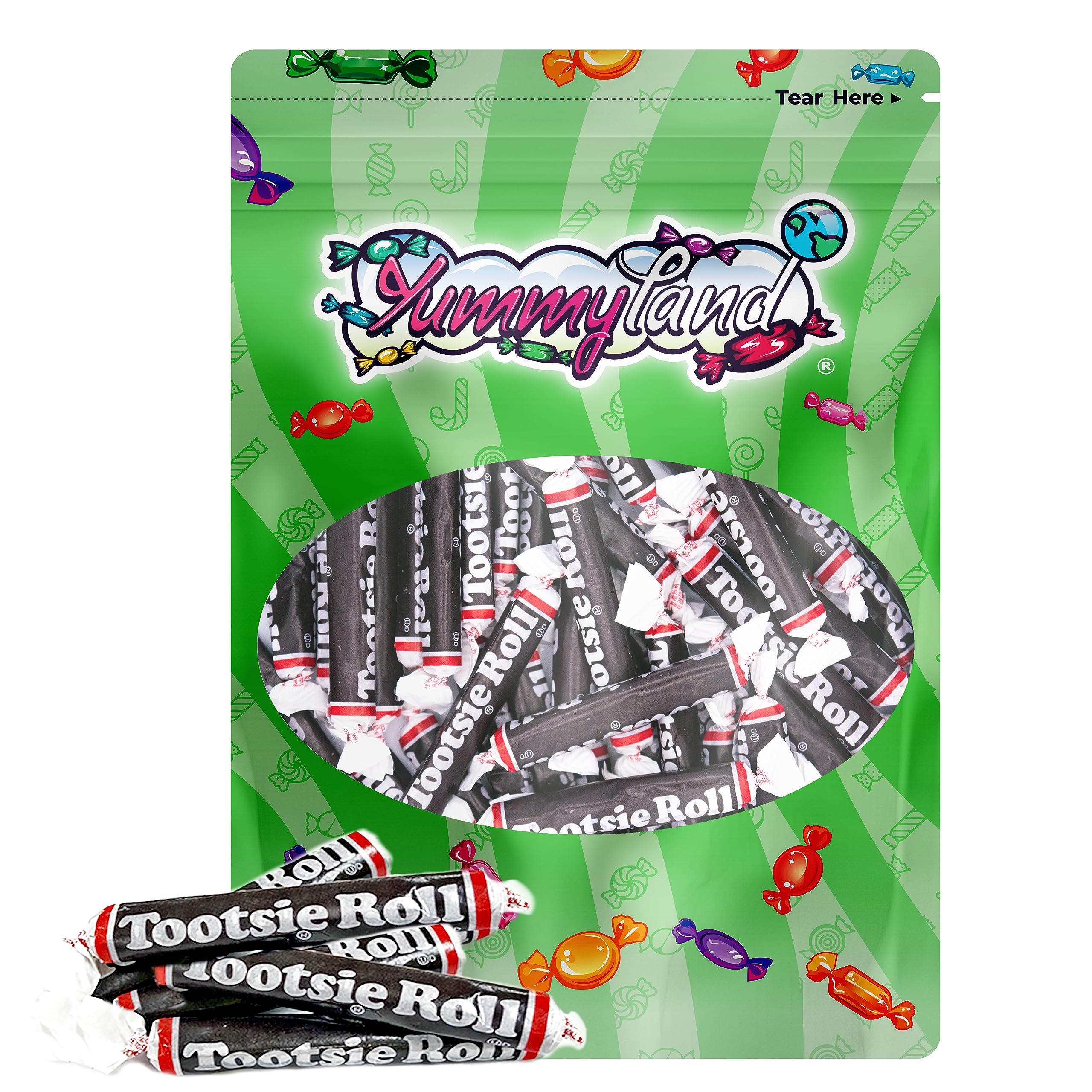 YUMMYLAND unwrapped roll held in hand to show size and easy portioning