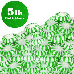 Yumzo open bulk bag with scattered mints demonstrating quantity and convenience