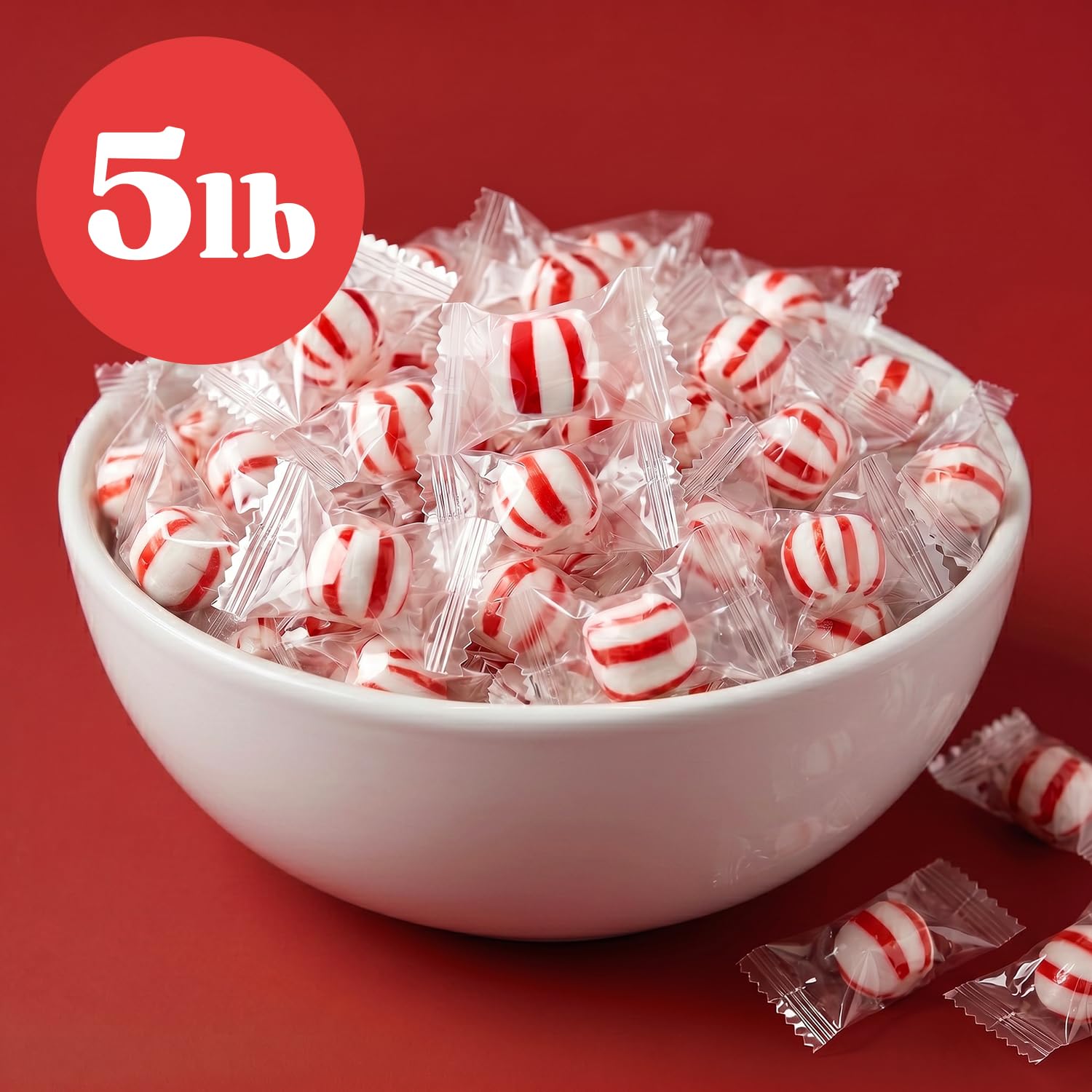 Yumzo candy jar filled with puffs for attractive hospitality display