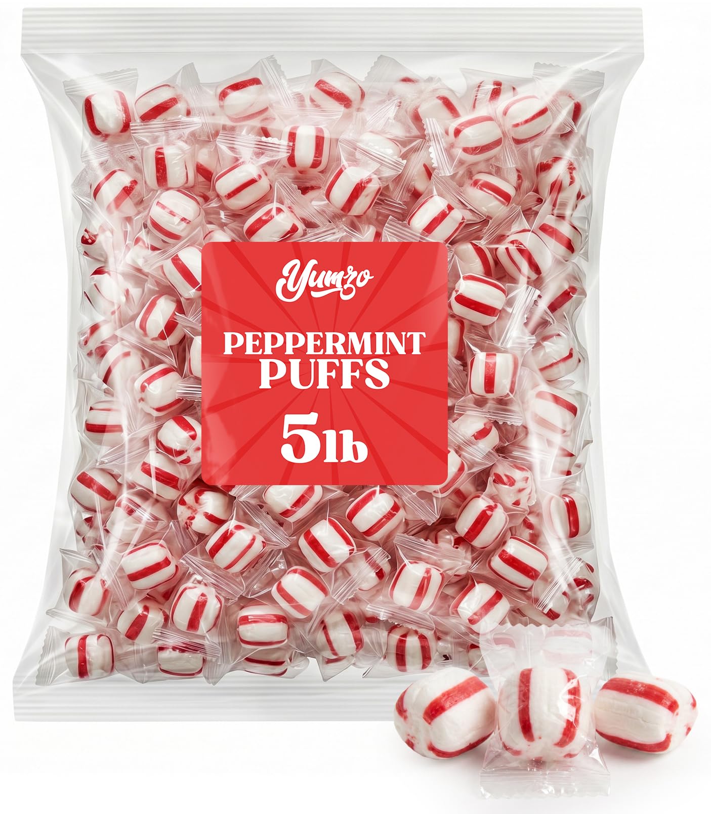 Yumzo front packaging showing 5 lb bag and bulk value