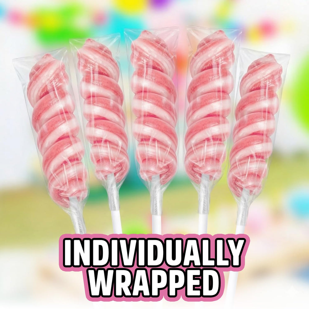 Yumzo twisty lollipops arranged in an Easter basket for festive decoration