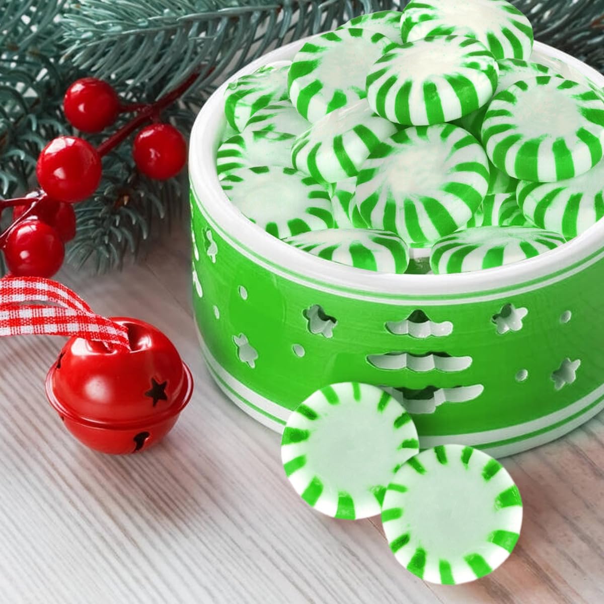 Yumzo mints displayed in an office bowl offering quick guest refreshment