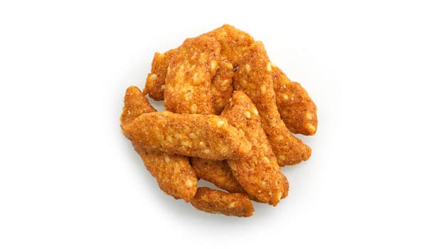 Yupik close-up of sesame sticks texture highlighting crunchy appeal
