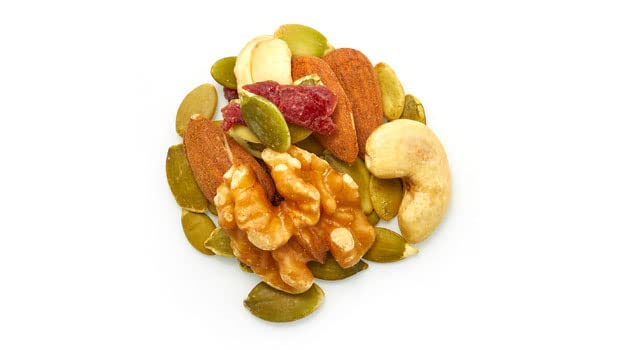 Yupik close-up of cashews almonds walnuts and pumpkin seeds for rich texture