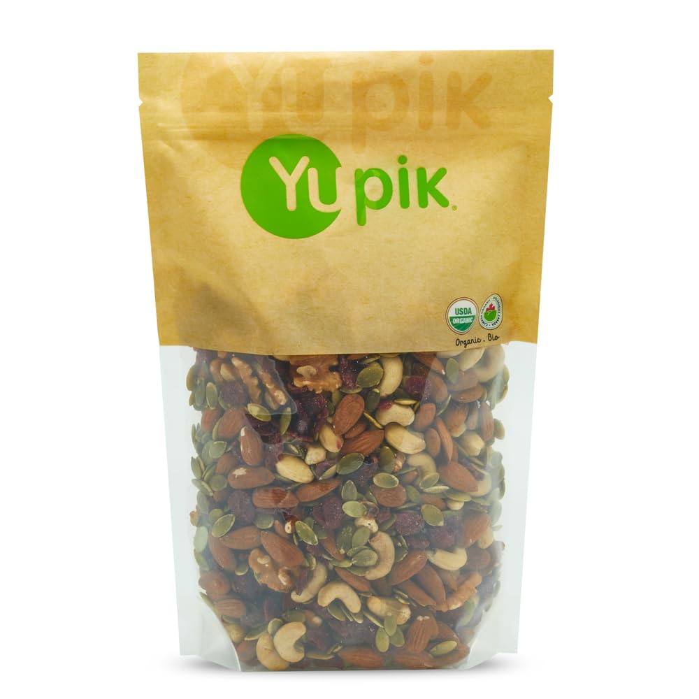 Yupik front packaging showing 2.2 lb bag and organic label benefits