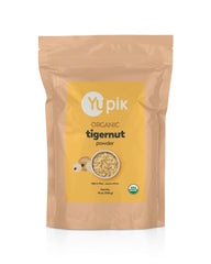 Yupik front packaging of organic tigernut flour showing label and benefits