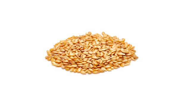 Yupik ground flax in a bowl ready to mix, showing smoother texture benefit