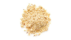 Yupik close-up texture of raw hazelnut meal for visual grain benefit