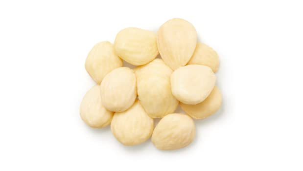 Yupik Marcona almonds close-up texture highlighting tender buttery bite