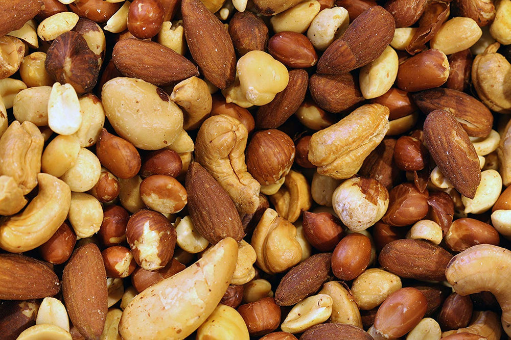 Yupik close-up of mixed nut texture highlighting crunchy roasted finish
