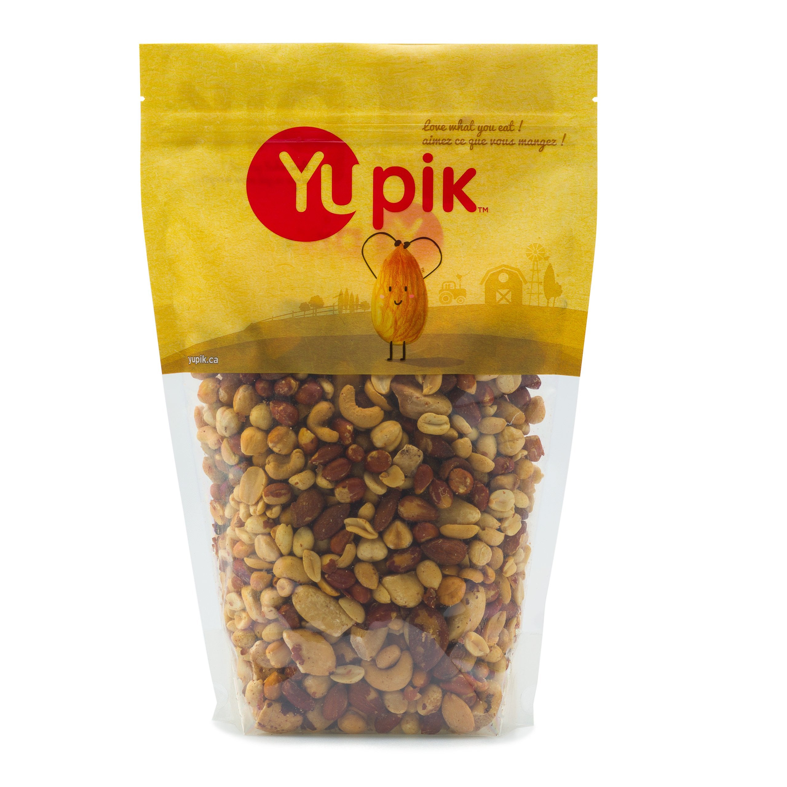 Yupik front package showing weight and unsalted label for pantry convenience