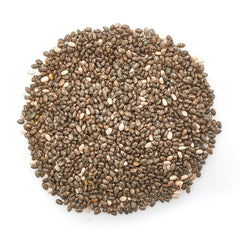 Yupik close-up of black chia seeds texture, highlighting raw seeds and crunchy benefit