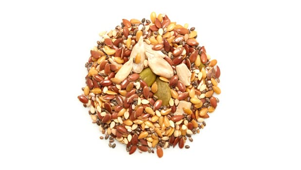 Yupik close-up of mixed seeds detailing texture and freshness
