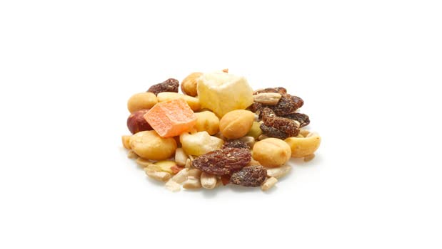 Yupik trail mix served in bowl in kitchen, convenient snack and recipe topping shown