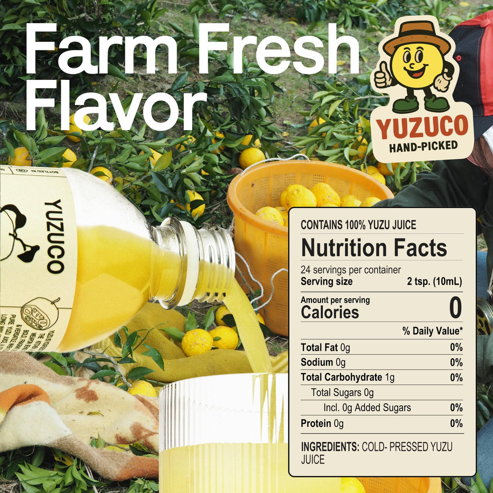 YUZUCO close-up of juice texture highlighting cold-pressed clarity