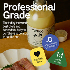 YUZUCO poured into cocktail glass adding bright citrus aroma and balance