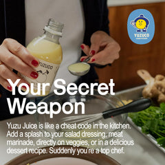 YUZUCO measured on spoon showing precise dosing and concentrated flavor