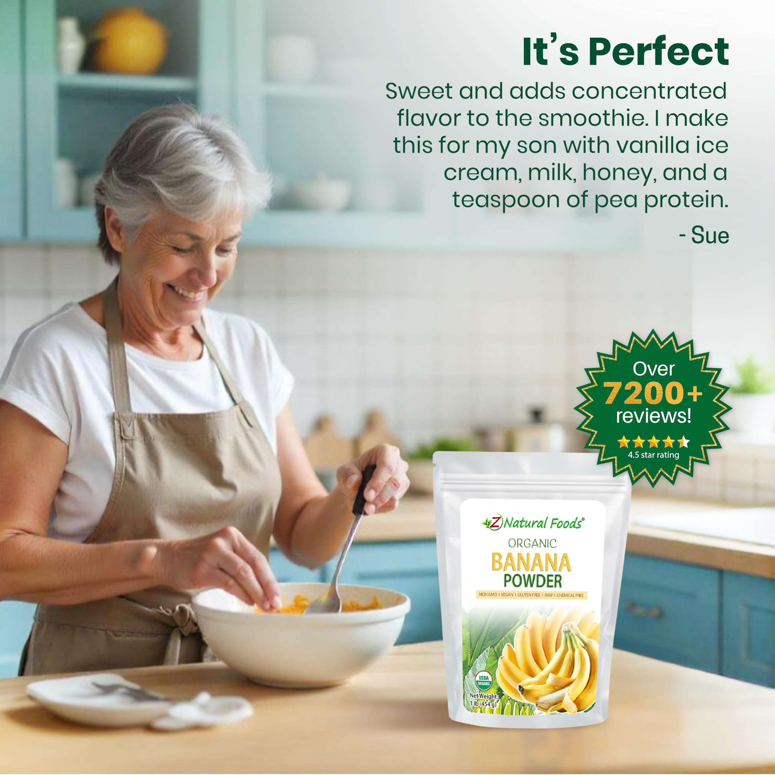Z Natural Foods lifestyle kitchen scene showing versatile pantry use and quick prep