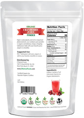 Z Natural Foods jar open revealing fine cranberry powder texture for easy mixing benefit