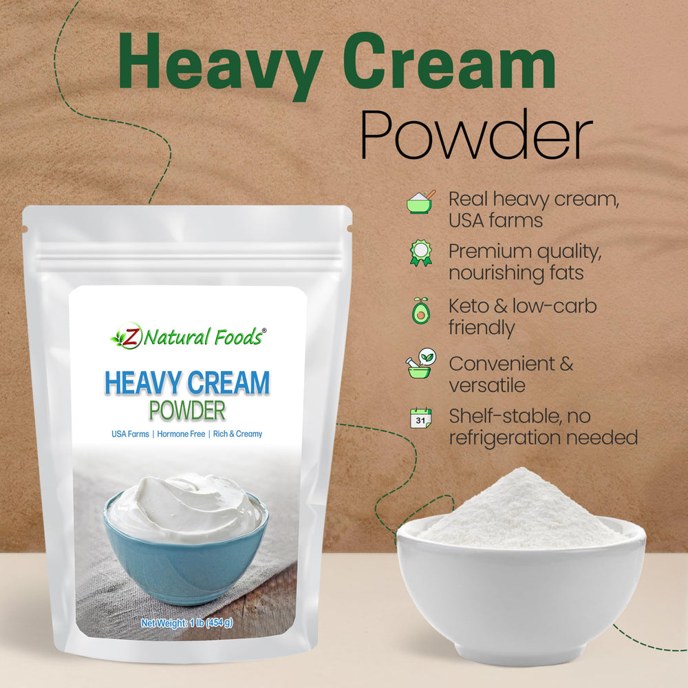Z Natural Foods dry powder heaped on a spoon ready to measure for recipes