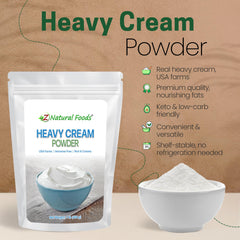 Z Natural Foods dry powder heaped on a spoon ready to measure for recipes