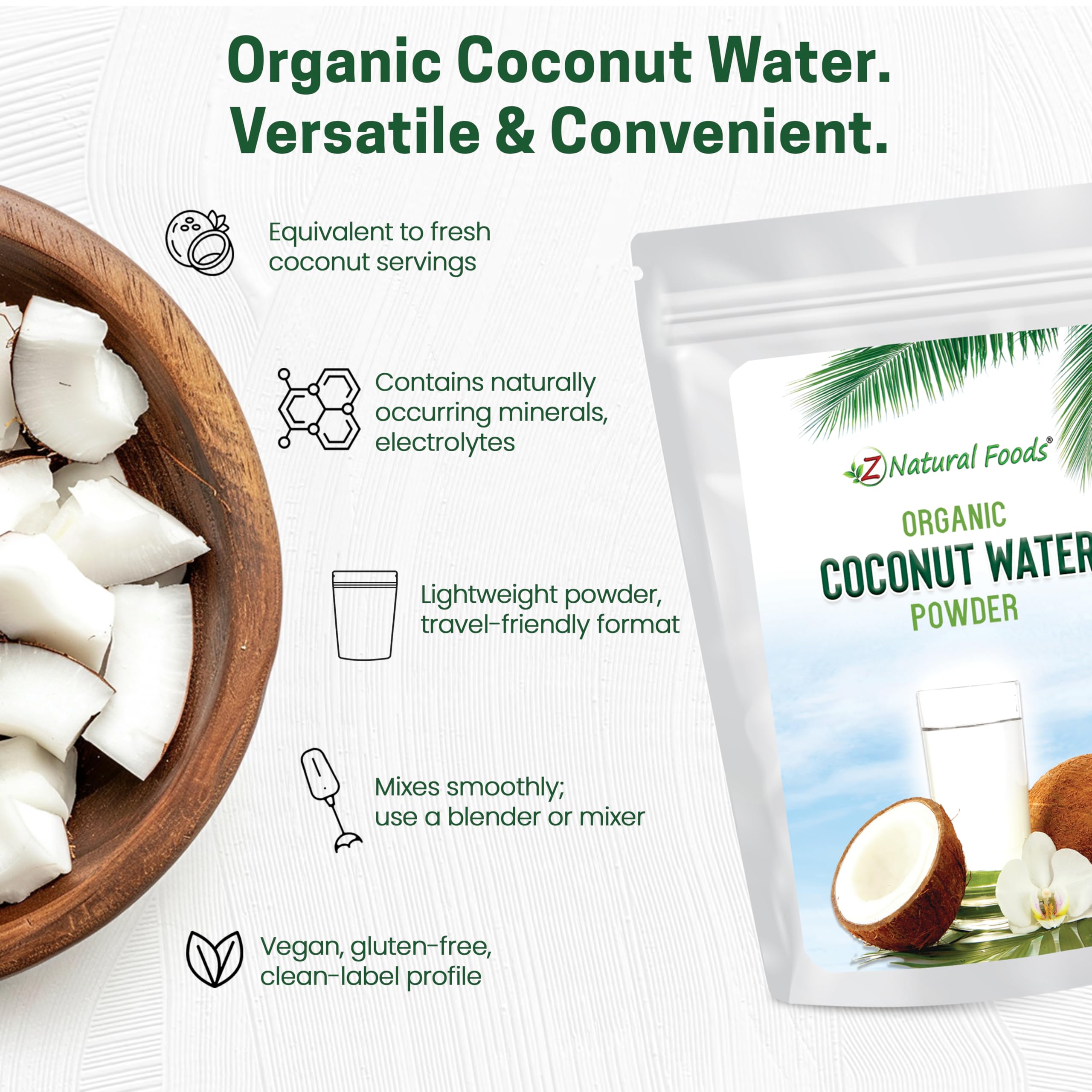 Z Natural Foods mixed glass drink illustrating fast rehydration benefit