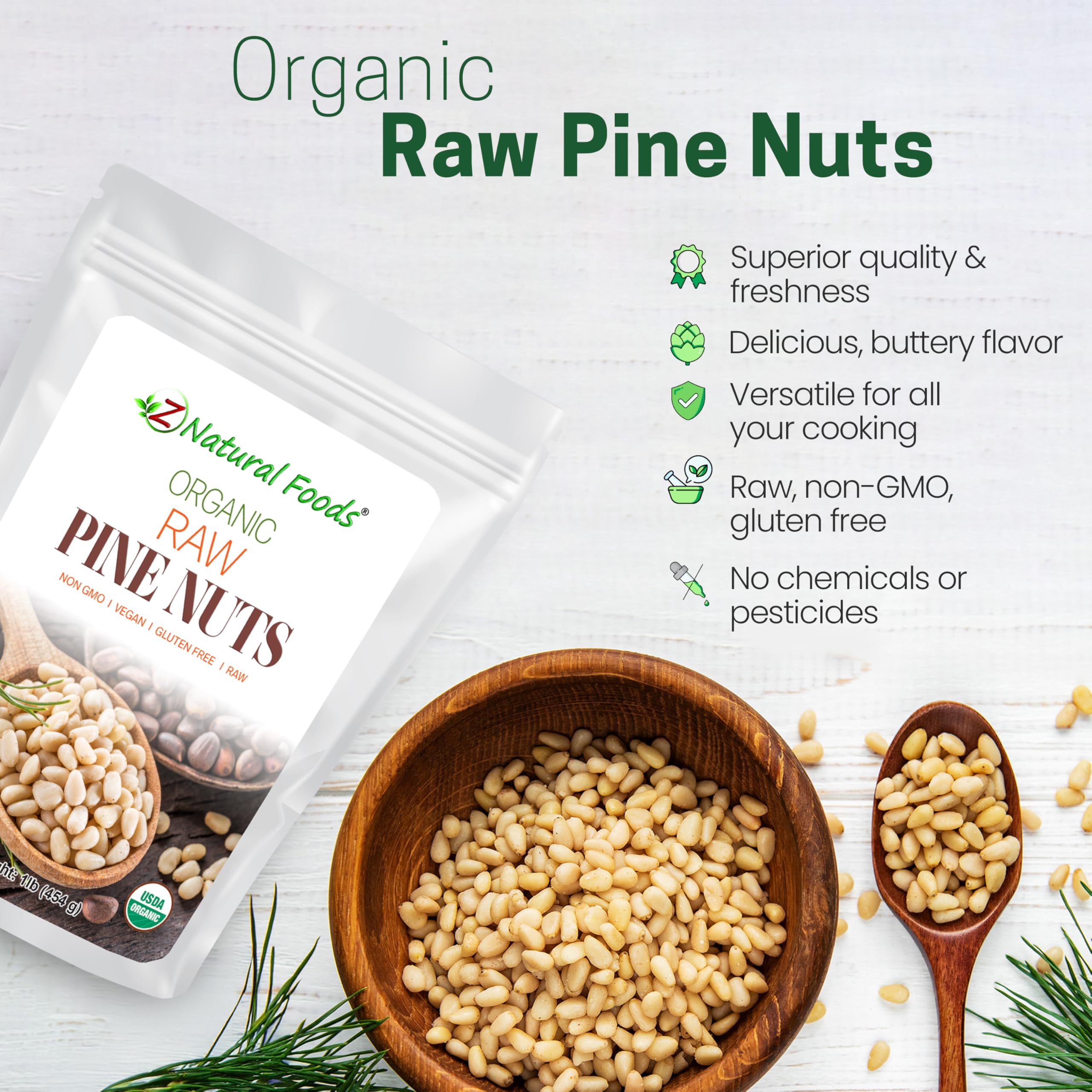 Z Natural Foods open pouch with spoonful ready to use for convenient portions