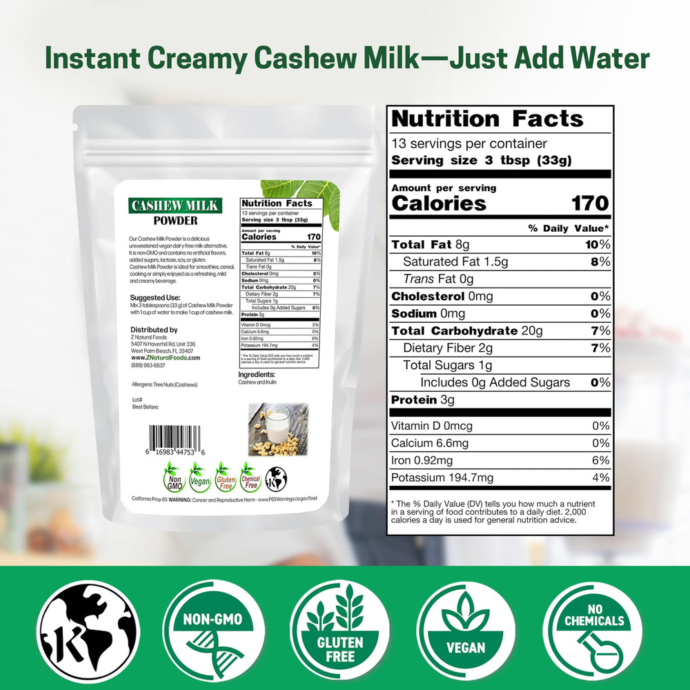 Z Natural Foods powder close-up texture highlighting fine, smooth mixability