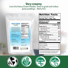 Z Natural Foods close-up of fine powdered cream showing texture for easy mixing