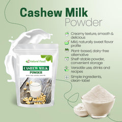 Z Natural Foods reconstituted cashew milk in a glass ready to drink, creamy alternative