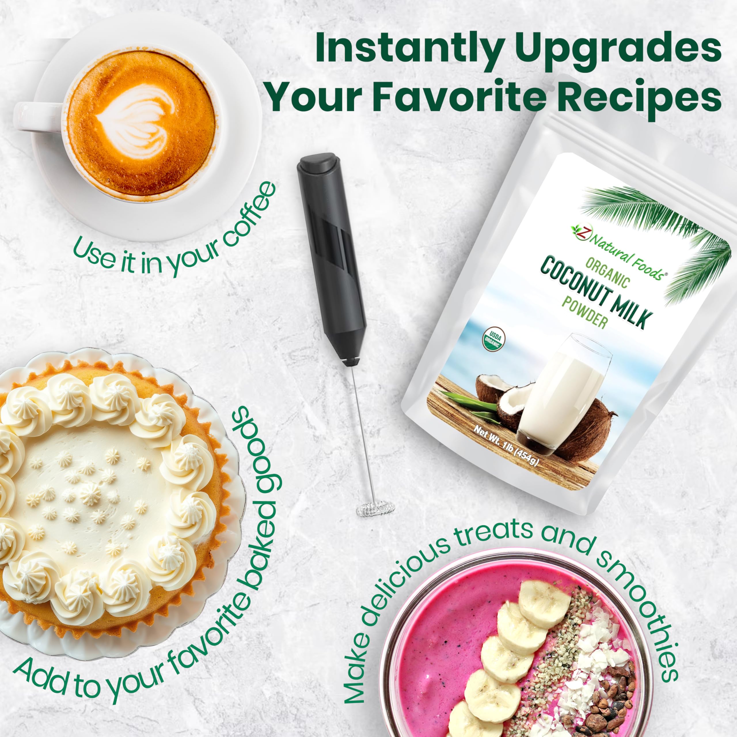 Z Natural Foods size and scale comparison with a hand showing portable pantry-friendly benefit
