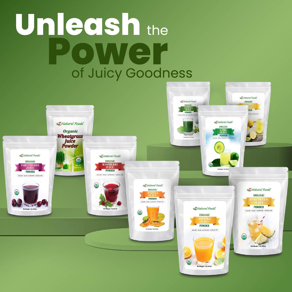 Z Natural Foods in smoothie demonstrating easy mixing and vibrant color