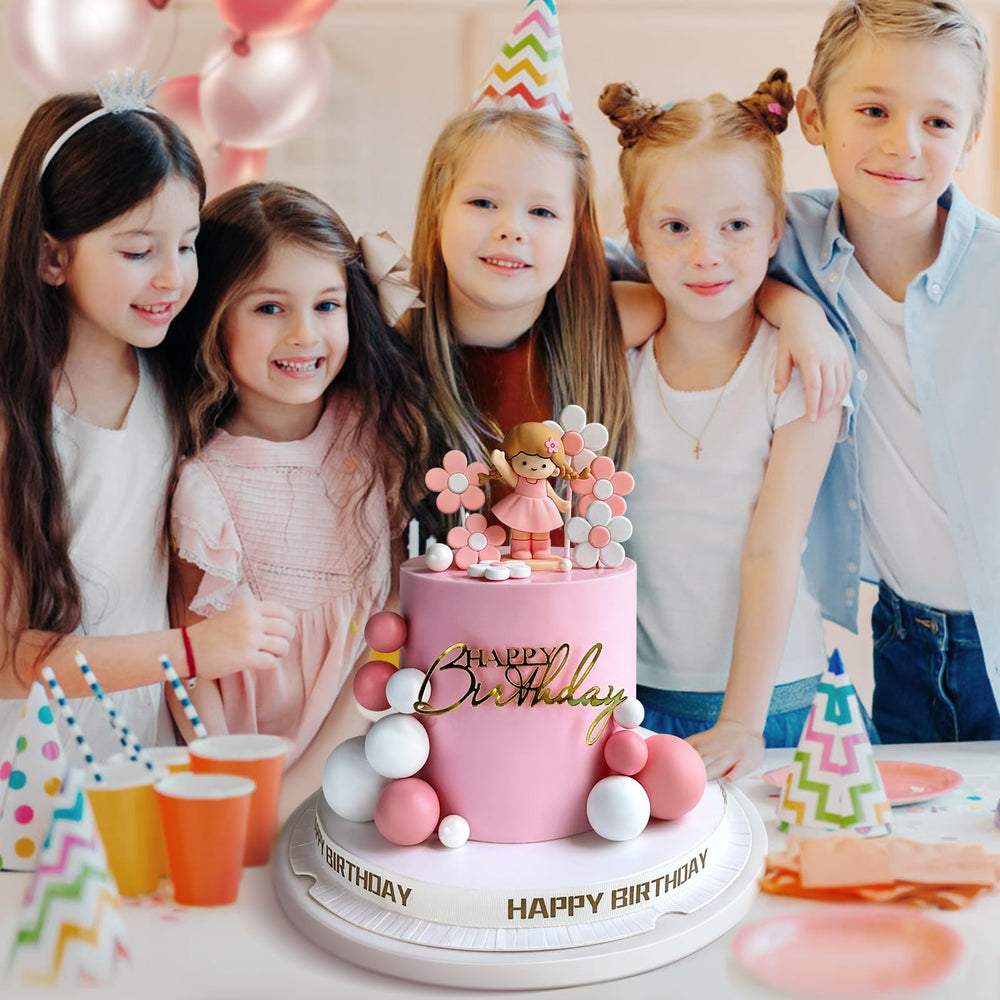 Zafena toppers beside a ruler for scale demonstrating appropriate sizing for cakes