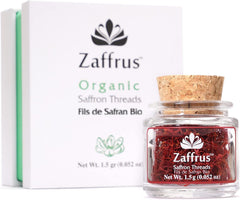 Zaffrus front jar showing label and airtight luxury packaging benefit freshness