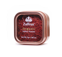 Zaffrus front packaging metal tin showing premium protection and freshness