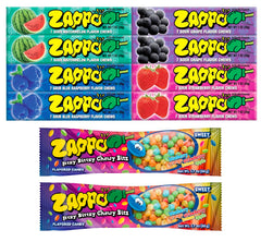 Zappo front packaging showing colorful 10-pack and convenience benefit