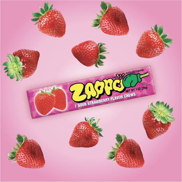 Zappo individually wrapped sticks displayed for easy sharing convenience