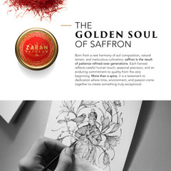 Zaran Saffron steeping in warm water releasing color and aroma for cooking