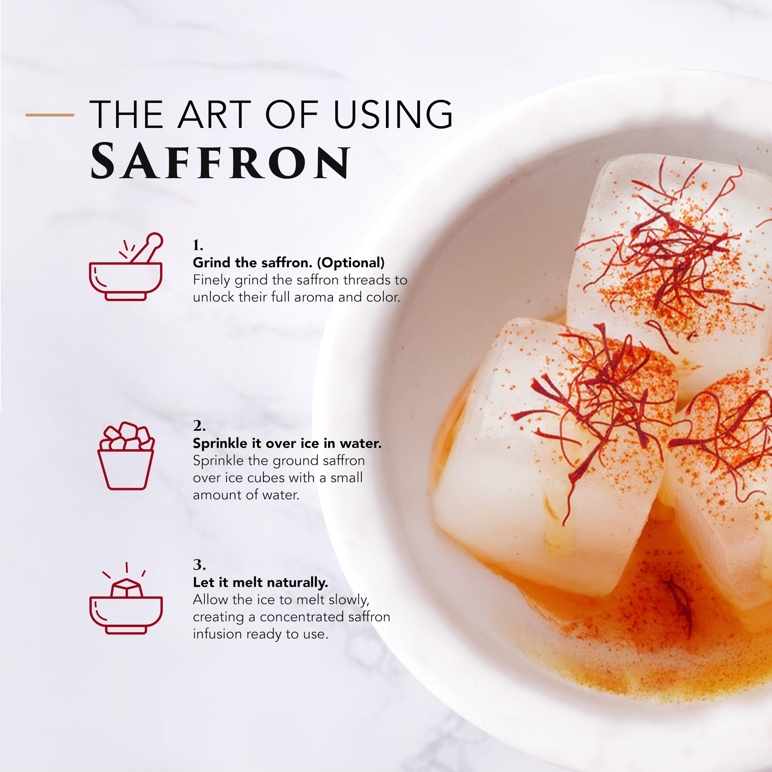 Zaran Saffron tin opened to reveal sealed threads preserving aroma and quality