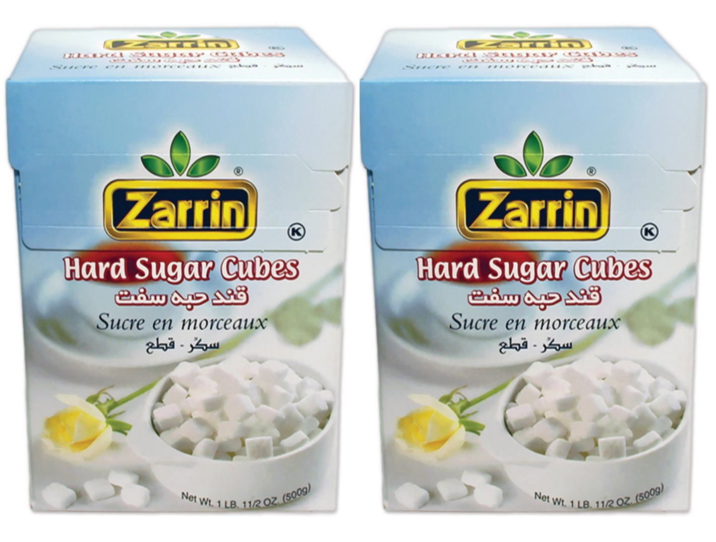 Zarrin front packaging showing twin 500g bags and product branding benefit storage