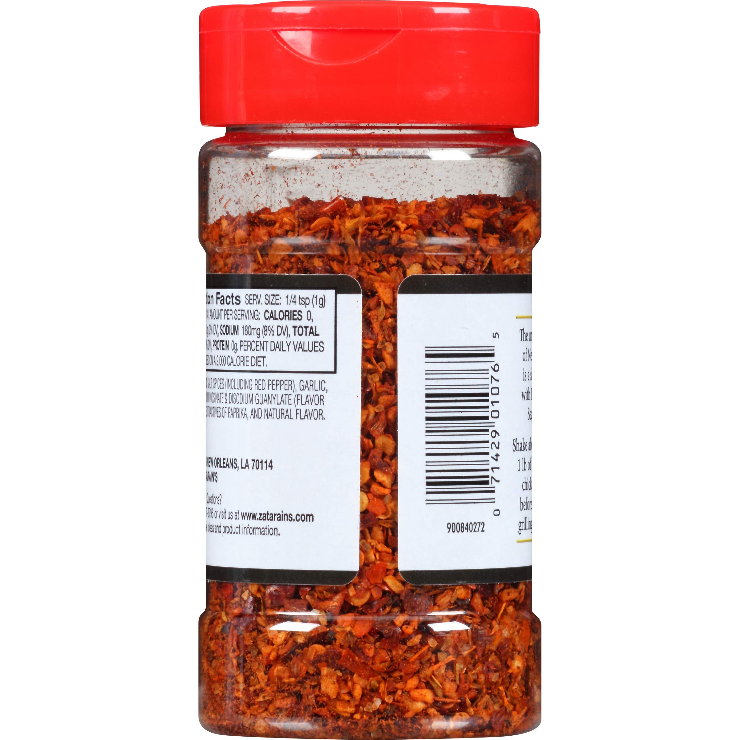 Zatarain's seasoning close-up texture highlighting coarse spices and aroma