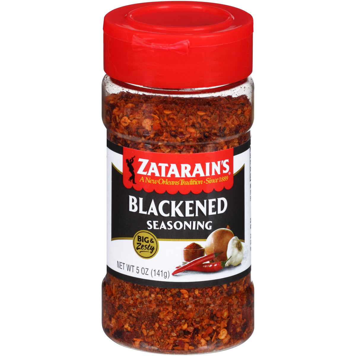 Zatarain's jar front packaging showing bold label and size benefit