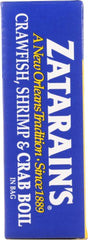 Zatarain's boil-in-bag closeup highlighting sealed pouch texture and easy use benefit