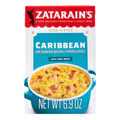 Zatarain's front packaging showing Caribbean rice mix and brand