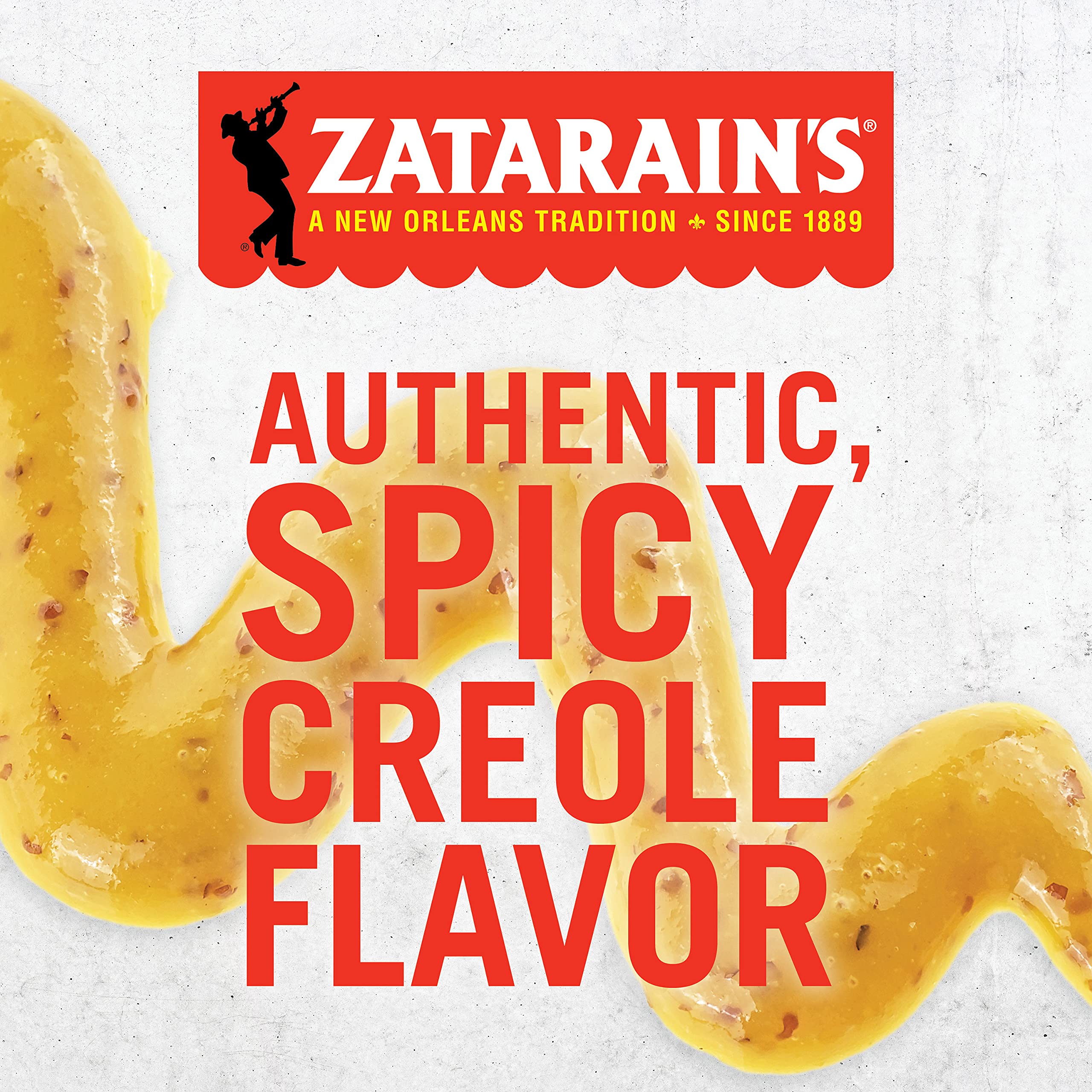 Zatarain's 8 lb jar beside common kitchen items illustrating commercial size and value