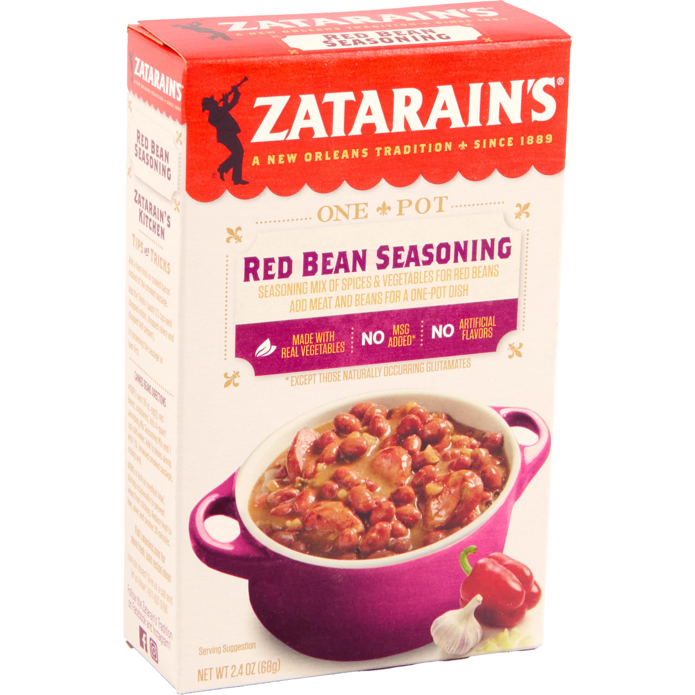 Zatarain's front pack showing seasoning and New Orleans flavor boost